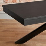 Outlet - Amelia Black Wood Cross Legged Coffee Table - Laura James