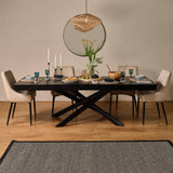 Amelia Black Wood Dining Room Table