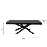 Amelia Black Wood Dining Room Table