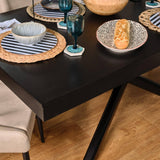 Amelia Black Wood Dining Room Table