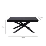 Amelia Black Wood Dining Room Table