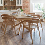 Amelia Oak Wood Dining Table - Laura James