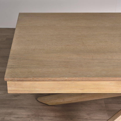 Amelia Whitewash Dining Table Set - 6 Seater - Freya Grey Carver Chairs - Whitewash Oak Legs