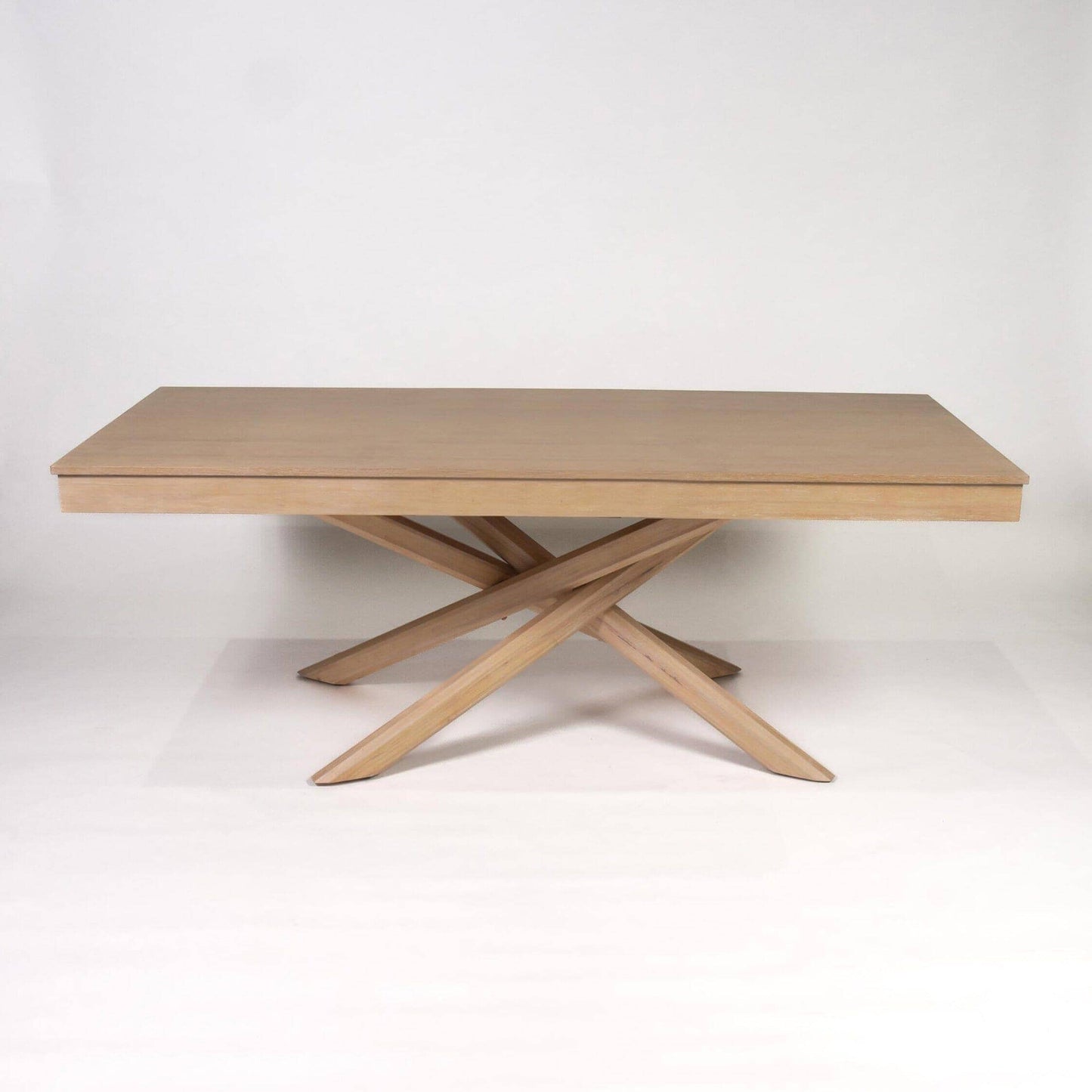 Amelia Whitewash Dining Table Set - 6 Seater - Freya Grey Carver Chairs - Whitewash Oak Legs