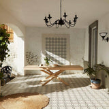Amelia whitewash wood extendable dining table - Laura James