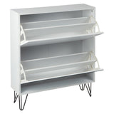 Outlet Anderson White Shoe Cabinet with 2 Drawers - Laura James