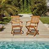 Ashby Wooden Folding Chairs - Set of 2 - Laura James