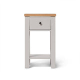 Bampton Stone Grey Bedside Table - 1 Drawer - Laura James