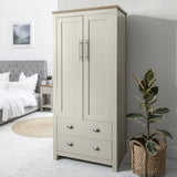 Outlet - Bampton 2 Door Wardrobe in Grey - Laura James