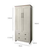 Outlet - Bampton 2 Door Wardrobe in Grey - Laura James