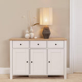 Bampton 3 Door Sideboard - Alabaster White - Laura James