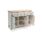 Bampton 3 Door Sideboard - Alabaster White - Laura James