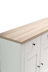 Bampton 3 Door Sideboard - Alabaster White - Laura James