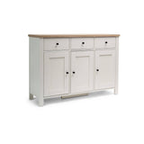 Bampton 3 Door Sideboard - Alabaster White - Laura James