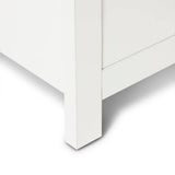 Bampton Alabaster White Bedside Table - 3 Drawer - Laura James