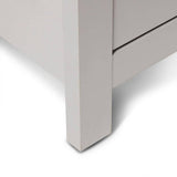 Bampton Stone Grey Bedside Table - 3 Drawer - Laura James