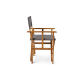 Outlet - Cameron Directors Chair Dark Grey - Set of 2 - Laura James