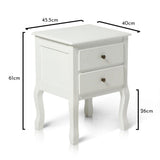 Capri Ivory Bedside Table - Laura James