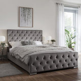 Outlet - Cavill double bed - grey fabric - Laura James