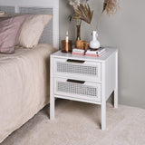 Charlie 2 drawer bedside table - white - Laura James