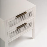Charlie 2 drawer bedside table - white - Laura James