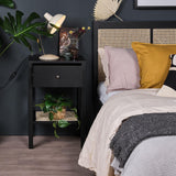 Outlet - Charlie bedside table - black