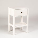 Charlie bedside table - 1 drawer - white - Laura James
