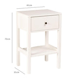 Outlet - Charlie bedside table - white - Laura James
