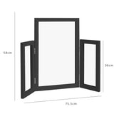 Charlie dressing table mirror - black - Laura James