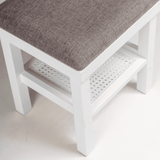 Charlie dressing table stool - white - Laura James