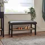 Charlie bench - cane - black - Laura James