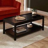 Charlie Rectangular Coffee Table in Noir Black - Laura James
