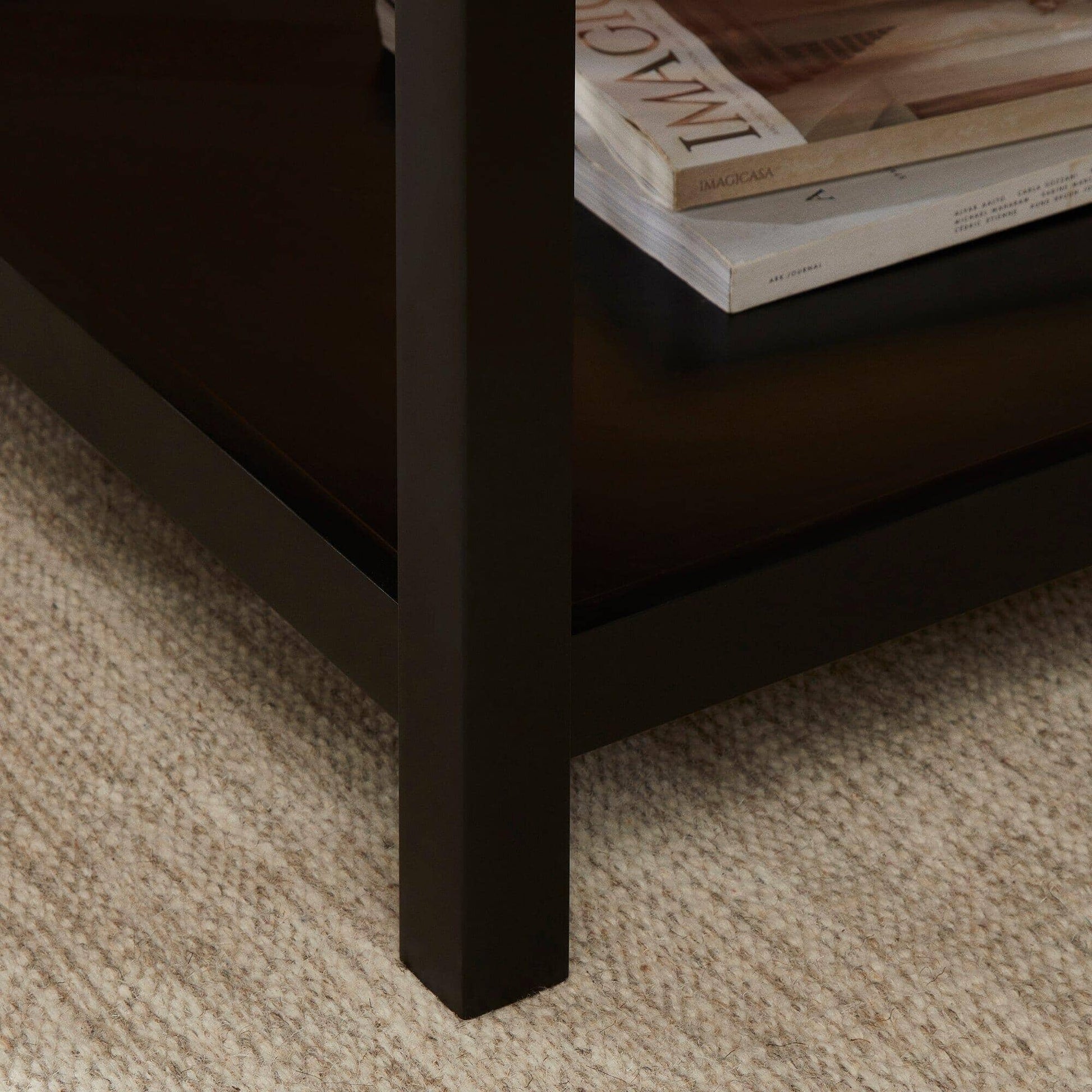 Charlie Rectangular Coffee Table in Noir Black - Laura James