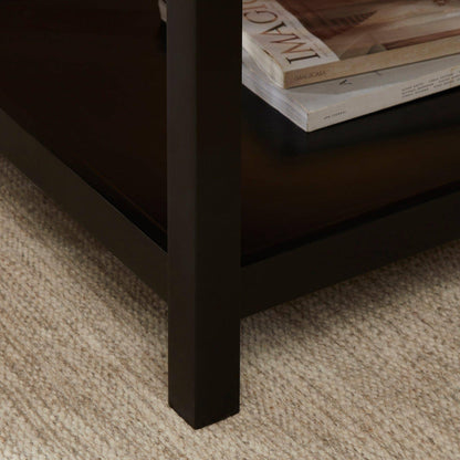 Charlie Rectangular Coffee Table in Noir Black - Laura James