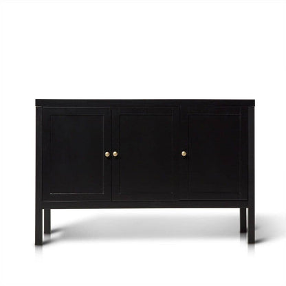 Charlie Three Door Sideboard in Noir Black - Laura James