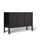 Charlie Three Door Sideboard in Noir Black - Laura James