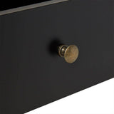Charlie Two Drawer Console Table in Noir Black - Laura James