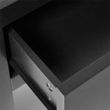 Charlie Two Drawer Console Table in Noir Black - Laura James