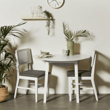 Outlet - Charlie White Round dining table - with drop leaf - Laura James
