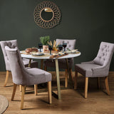 Clara Marble Top Dining Room Table with Gold Legs