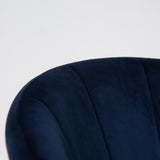 Cleo dining chairs - set of 2 - blue velvet with black legs - Laura James
