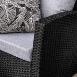 Outlet - Cote Garden Sofa Set - 4 Seater - Black Rattan - Laura James