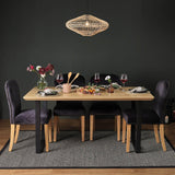 Edward dining chairs - set of 2 - black and light wood - Laura James