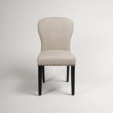 Edward Stone Dining Table with Black Legs - Laura James