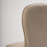 Outlet - Edward dining chairs - set of 2 - faux leather stone and black wood - Laura James