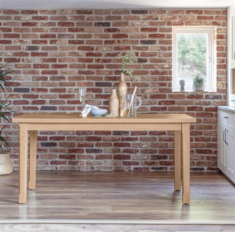 Ella Pale Oak Wood Parquet Dining Table - Laura James