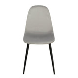 Ellis dining chairs - grey velvet and black - Laura James#