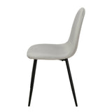 Ellis dining chairs - grey velvet and black - Laura James