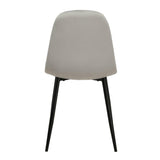 Ellis dining chairs - grey velvet and black - Laura James