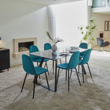 Outlet - Ellis dining chairs - set of 2 - teal and black - Laura James